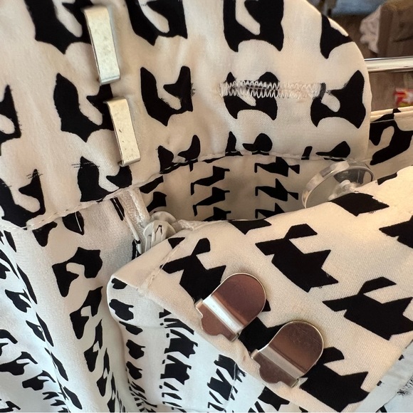 Parker Silk Black and White Houndstooth Ankle Pants Lindy Size 0 - Picture 11 of 15